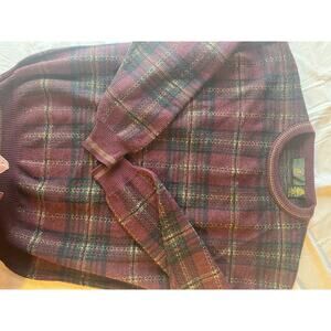 Vintage Club Room Wool Sweater Men’s Medium Made in Italy 100% Pure Wool Plaid